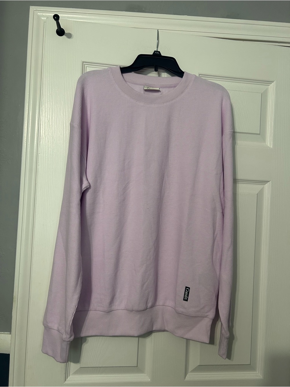 Waffle Knit Crewneck Sweatshirt